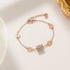 Versão coreana do novo Pulseira Círculo Romano Sansheng III aço titânio diamante colado contas de transferência joias femininas não desbotam atacado de fábrica