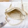 Bolsa de Lona para Mujer 2026 Nueva Moda Estilo Coreano Casual Gran Capacidad Bolsa de Compras Bolso de Hombro Simple Bolso Tote con Correa Ancha
