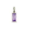 Colgante Cuadrado Europeo y Americano de Diciembre Nacimiento Circonita Acero Inoxidable Accesorios DIY Personalizados Sencillos Accesorios de Joyería 18K