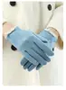 Guantes de Felpa al por Mayor para Mujer en Otoño e Invierno Terciopelo Alemán Estilo Coreano Guantes para Ciclismo Sin Dedos Pantalla Táctil Más Terciopelo Espesado Guantes Cálidos