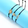 Directo de fábrica nuevo pulsera tejida de tarjeta de papel moda gesto tejido ajustable traje de pulsera de tarjeta de papel para parejas