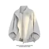 Chamarra de alta calidad para hombre con cuello alto y cierre, para primavera y otoño, diseño simple y holgado, a prueba de viento, otra ropa de abrigo