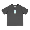 Camiseta de Manga Corta con Cuello Redondo, 240g de Peso Pesado 5A Antibacteriana Refrescante Sorona, Corte Holgado, Color Sólido Ropa de Trabajo, Estampado Transfronterizo
