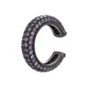 Joia com fivela de pérola microincrustada com diamante colorido clipe de osso da orelha zircônia colorida brincos de clipe de orelha simples cobre banhado a ouro 18K VE131
