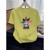 Camiseta de Manga Corta de Algodón Puro para Mujer, Cuello Redondo, Hombro Recto, Moda Juvenil, Top Amarillo, Camiseta Básica Adelgazante, Verano 2026