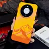 Adecuado para Huawei Mate80 Funda Magnética para Teléfono con Patrón de Kevlar P90ProMax Ultra-delgada Tacto Suave M70 Anticaídas Funda Dura