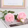 Fabricante de Flores Artificiales Peonía de 3 Cabezas Rosa Occidental Hilado en Núcleo Europeo Decoración del Hogar Boda Pared Flor Artificial Mw51010