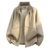 Nova jaqueta business casual, roupa de trabalho para exterior, gola alta, plus size, jaqueta estilo old money, jaqueta masculina para primavera e outono com gola de lapela