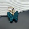 Joyería de Diamante Chica Linda Hebilla de Lazo Personalizada Lujo Ligero Arcilla Pedrería Llavero de Coche con Lazo