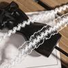 Cinta de nailon blanco y negro de 2 cm de ancho con diseño de pez corona, juguete, decoración de ropa, elástico, encaje de seda de pescado, accesorios