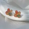 Pendientes de Flor de Cristal de Colores Sencillos Sensación de Alta Gama Joyería para Orejas de Lujo Ligero Nuevo Estilo 2026