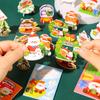 Quebra-cabeça tridimensional de animais de Natal, quebra-cabeça de Natal para crianças, brinquedos feitos à mão, pequenos prêmios para jardim de infância