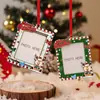 Venta al por mayor del fabricante Ambiente Festivo Colgante para Marco de Fotos DIY Decoración Exquisita para Árbol de Navidad Colgante para Marco de Fotos de Aleación Artesanía