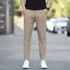 Pantalones Casuales Ligeros Nuevos para Hombre 2026, Pantalones Cropped Trendy de Secado Rápido, Pantalones Elásticos de Corte Recto Ajustados para Hombre