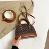 Bolso Carcasa Informal con Costuras de Estampado de Leopardo para Mujer 2025 Verano Nuevo Estilo de Mano Alta Calidad Bolso Pequeño Cuadrado de Hombro Cruzado