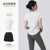 Conjunto Profesional de Ropa Deportiva para Correr y Yoga para Mujer Verano Nuevo Transpirable de Secado Rápido Ropa para Fitness Manga Corta Sensación de Alta Gama
