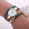 Una generación de reloj pulsera con colgante de ángel, diamantes de imitación, círculo de PU, para mujer, nuevo regalo, reloj para dama, superventas en AliExpress