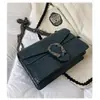 Bolsa Quadrada Pequena com Padrão de Crocodilo para Mulheres Europeias e Americanas Bolsa de Ombro com Corrente Estilo Western da Moda Bolsa Transversal com Textura da Moda Bolsa de Mão para o Dia a Dia