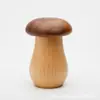 Porta Palillos de Madera Maciza de Nogal Negro Caja para Palillos Decoración de Mesa de Comedor de Madera Hotel Creativo Frasco de Palillos en Forma de Hongo