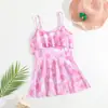 Nuevo Traje de Baño Infantil con Estampado de Pulpo Rosa de Dibujos Animados, Traje de Baño de una Pieza para Niños Talla Mediana y Grande, Traje de Baño Fresco para Niñas Pequeñas