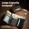Amazon Tarjetero automático emergente de aleación de aluminio 70% de descuento Cartera multifuncional de cuero con Airtag Cartera para hombre