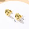 Pendientes de moda vintage, pendientes de moda con diseño de árbol de la vida personalizados, pendientes de aleación de zinc, pendientes clásicos y sencillos para mujer.