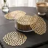 Posavasos de PVC en Forma de Diamante de Venta Caliente Transfronterizos, Lujo Accesible, Posavasos de Café Cortados con Estampado en Caliente, Impermeables, Antideslizantes, Resistentes a Altas Temperaturas, Estilo Escandinavo