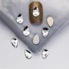 Pacote inteiro de 1440 peças atacado branco plana em forma especial diamante super brilhante pequena gota de chuva prego diamante jóias quadrado amor strass