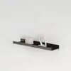 Estante de Acrílico Negro para Montar en Pared con Bordes Protectores, Estante Recto Multicapa para Montar en Pared, Decoración del Hogar, Decoración de Libros