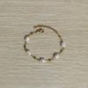Joyería de Perlas de Agua Dulce de Alta Calidad, Resistente al Agua y que no se Desvanece, Chapado en Oro Real de 18K en Horno de Vacío, Pulsera de Acero Inoxidable para Mujer