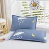 Relleno de almohada para dormitorio estudiantil, almohada alta que no se aplasta, juego de dos, fundas de almohada extraíbles y lavables, almohada de soporte para la columna cervical para el hogar