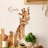Novos Adesivos de Parede de Animal Girafa Amigáveis para a Família para Sala de Estar, Entrada, Corredor, Adesivos de Girafa, Decoração de Parede, Decalques de Parede
