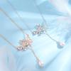 Collar con Borla de Mariposa de Plata de Ley S925 Cadena para Clavícula de Mariposa para Mujer Lujo Accesible Regalo de San Valentín Chino de Gama Alta para Novia