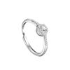 Anillo de Plata S925 con Estrella de Punta Diseño de Gipsófila Anillo Femenino con Circonita de Combinación Nueva Confesión Anillo de Propuesta