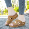 Sandalias de cuña para mujer talla 43 con plataforma gruesa, estilo boca de pez, disponibles en varios colores, bordadas y en stock