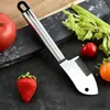 Cuchillo Rallador de Cebolla Engrosado de Acero Inoxidable, Herramienta Ralladora Ultrafina Protectora para Manos, Herramienta de Cocina Multifuncional para Cortar Cebollas