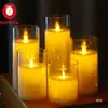 Lâmpada de vela eletrônica LED capa plástica capa de vidro copo integrado busca atmosfera romântica de casamento lâmpada de chama oscilante