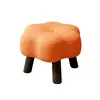 Taburete pequeño para uso doméstico en la sala de estar, taburete suave acolchado para mesa de café o sofá, reposapiés, taburete pequeño para cambiarse los zapatos, taburete floral creativo, banco pequeño