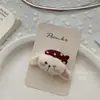 Presilhas de Cabelo Infantis Rosa Suave Estilo Coreano, Presilhas de Tecido Doces com Desenhos para Franja, Elásticos de Cabelo Amigáveis para Cabelos de Bebê para Meninas