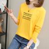3022 # Camiseta de Manga Longa para Mulheres Algodão Puro (Foto Real Tirada) (95% Algodão 5% Elastano) (Novo Tamanho XXL)