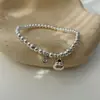 Pulseira Tiki Real Pat Prata S925 Caqui Ruyi Design de Nicho Pulseira de Contas Redondas Nova Moda Chinesa Pulseira Versátil