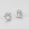 Brincos de prata de lei S925 estrela lua micro diamante femininos pequenos frescos rede vermelha brinco de menina brinco coringa presente brincos atacado