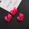 Agujero Colgante Inclinado Corazón Brillante de Acrílico Colgante Grande para Cadena de Teléfono Móvil Hecha a Mano Materiales y Accesorios para Joyería con Cuentas