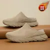 Zapatos casuales de punto volador para exteriores, cálidos, forrados de polar, para parejas, tipo mocasín, a la moda, cómodos, antideslizantes, pantuflas bajas para hombres y mujeres