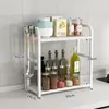 Estante de Almacenamiento de Especias para Cocina Mostrador Multicapa Estrecho Pequeño Botella Tarro de Condimentos Estante de Almacenamiento Universal sin Perforaciones