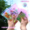 Bolsa con Cierre de Cremallera Láser Portatarjetas Joyería Bolsa de Empaque Transparente Almacenamiento a Prueba de Polvo Bolsa de Empaque con Pegatina Grande