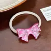 Clip de Goma Acrílica Coreana con Forma de Mariposa Tridimensional para Cola de Caballo Anillo para el Cabello con Diamantes para Todo Tipo de Peinado Pasador