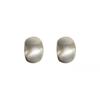Pendientes de gorro de oro cepillado esmerilado simples versátiles únicos pendientes con sensación de alta gama aguja de plata s925 pendientes de lujo ligero
