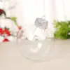 Cubierta Dorada y Plateada Bola de Navidad Transparente Exportación Venta Caliente Artesanía de Soplado de Plástico Bola de Plástico Decoración Navideña Bola Colgante Suministro