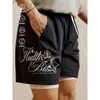 Shorts Casuais Masculinos Verão Novo Estilo Coreano High Street Tendência Estampa de Anjo Rezando Soltos Versáteis Calças Esportivas Femininas
